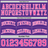 Custom Purple Pink-White Reversible Double Side Sublimation Basketball Suit Jersey