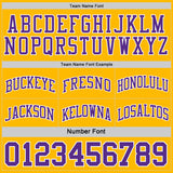 Custom Purple Gold-White Reversible Double Side Sublimation Basketball Suit Jersey