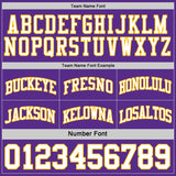 Custom Purple White-Gold Reversible Double Side Sublimation Basketball Suit Jersey