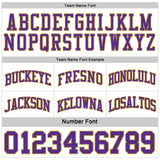 Custom Purple White-Old Gold Reversible Double Side Sublimation Basketball Suit Jersey