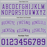 Custom Purple White-Gray Reversible Double Side Sublimation Basketball Suit Jersey