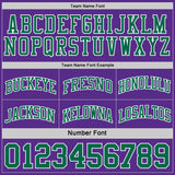 Custom Purple Kelly Green-White Reversible Double Side Sublimation Basketball Suit Jersey