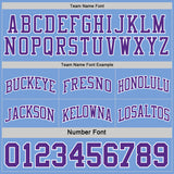 Custom Purple White-Light Blue Reversible Double Side Sublimation Basketball Suit Jersey