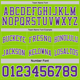 Custom Purple Neon Green-White Reversible Double Side Sublimation Basketball Suit Jersey