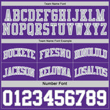 Custom Reversible Purple White-Gray Double Side Sublimation Basketball Suit Jersey