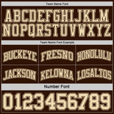 Custom Reversible Brown Cream Double Side Sublimation Basketball Suit Jersey
