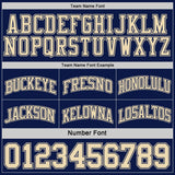 Custom Reversible Navy Cream Double Side Sublimation Basketball Suit Jersey