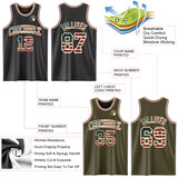 Custom Reversible Black Vintage USA Flag Cream-Maroon Double Side Sublimation Basketball Suit Jersey