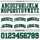 Custom Reversible Black White-Kelly Green Double Side Sublimation Basketball Suit Jersey