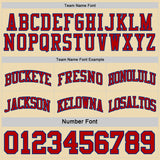 Custom Reversible Royal Red-Cream Double Side Sublimation Basketball Suit Jersey