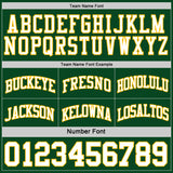 Custom Reversible Green White-Gold Double Side Sublimation Basketball Suit Jersey
