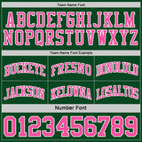 Custom Reversible Green Pink-White Double Side Sublimation Basketball Suit Jersey