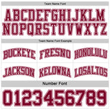 Custom Reversible Maroon White Double Side Sublimation Basketball Suit Jersey