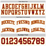 Custom Reversible Maroon White-Gold Double Side Sublimation Basketball Suit Jersey