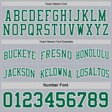Custom Reversible Kelly Green White-Gray Double Side Sublimation Basketball Suit Jersey