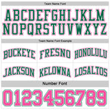Custom Reversible Kelly Green White-Pink Double Side Sublimation Basketball Suit Jersey