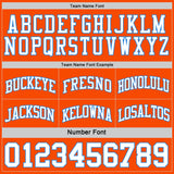 Custom Reversible Orange White-Powder Blue Double Side Sublimation Basketball Suit Jersey