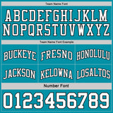 Custom Reversible Teal White-Black Double Side Sublimation Basketball Suit Jersey