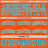 Custom Reversible Teal Orange-White Double Side Sublimation Basketball Suit Jersey
