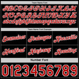 Custom Reversible Black Red-White Double Side Star Sublimation Basketball Suit Jersey