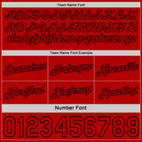 Custom Reversible Black Red Double Side Star Sublimation Basketball Suit Jersey