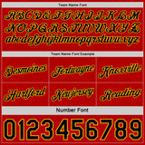 Custom Reversible Black Red-Gold Double Side Star Sublimation Basketball Suit Jersey