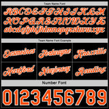 Custom Reversible Black Orange-White Double Side Star Sublimation Basketball Suit Jersey