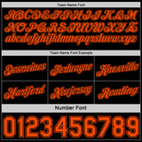 Custom Reversible Black Orange Double Side Star Sublimation Basketball Suit Jersey