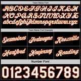 Custom Reversible Black White-Orange Double Side Star Sublimation Basketball Suit Jersey