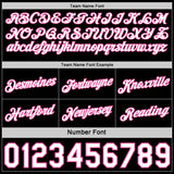 Custom Reversible Black White-Pink Double Side Star Sublimation Basketball Suit Jersey
