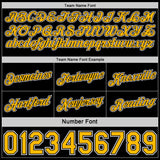 Custom Reversible Black Gold-White Double Side Star Sublimation Basketball Suit Jersey