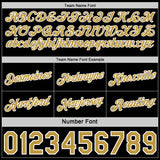 Custom Reversible Black Old Gold-White Double Side Star Sublimation Basketball Suit Jersey