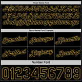 Custom Reversible Black Old Gold Double Side Star Sublimation Basketball Suit Jersey
