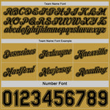 Custom Reversible Black Old Gold Double Side Star Sublimation Basketball Suit Jersey