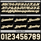 Custom Reversible Black White-Old Gold Double Side Star Sublimation Basketball Suit Jersey