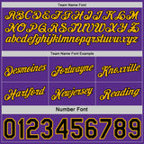 Custom Reversible Black Purple-Gold Double Side Star Sublimation Basketball Suit Jersey