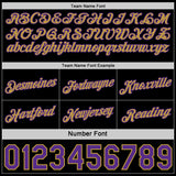 Custom Reversible Black Purple-Old Gold Double Side Star Sublimation Basketball Suit Jersey