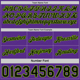 Custom Reversible Black Purple-Neon Green Double Side Star Sublimation Basketball Suit Jersey