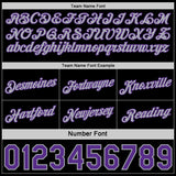 Custom Reversible Black Purple-Gray Double Side Star Sublimation Basketball Suit Jersey