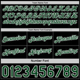 Custom Reversible Black Green-White Double Side Star Sublimation Basketball Suit Jersey