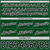 Custom Reversible Black Green-White Double Side Star Sublimation Basketball Suit Jersey