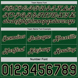 Custom Reversible Black Cream-Green Double Side Star Sublimation Basketball Suit Jersey
