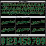 Custom Reversible Black Kelly Green-Old Gold Double Side Star Sublimation Basketball Suit Jersey