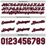 Custom Reversible Black White-Crimson Double Side Star Sublimation Basketball Suit Jersey