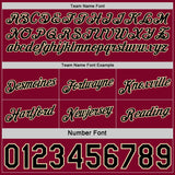Custom Reversible Black Crimson-Cream Double Side Star Sublimation Basketball Suit Jersey