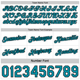 Custom Reversible Black White-Teal Double Side Star Sublimation Basketball Suit Jersey