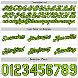 Custom Reversible Black White-Neon Green Double Side Star Sublimation Basketball Suit Jersey