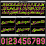 Custom Reversible Black Pink-Neon Green Double Side Star Sublimation Basketball Suit Jersey
