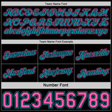 Custom Reversible Black Pink-Teal Double Side Star Sublimation Basketball Suit Jersey