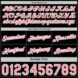 Custom Reversible Black Medium Pink-White Double Side Star Sublimation Basketball Suit Jersey